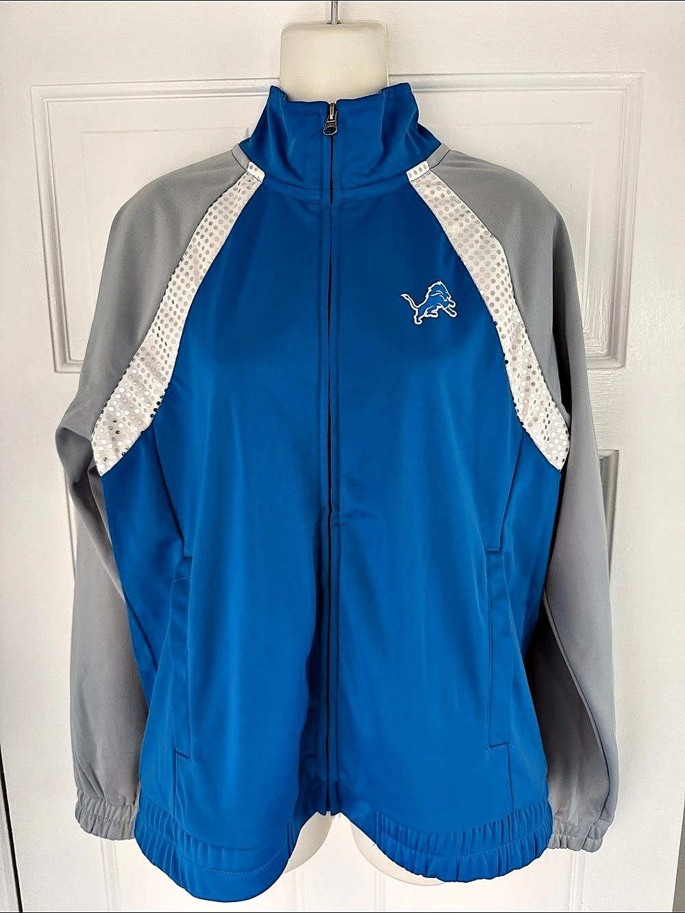 NFL Team Apparel Detroit Lions Full-Zip Jacket - Large
